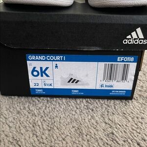 Adidas Kids Grand Court I White and Black Sneakers